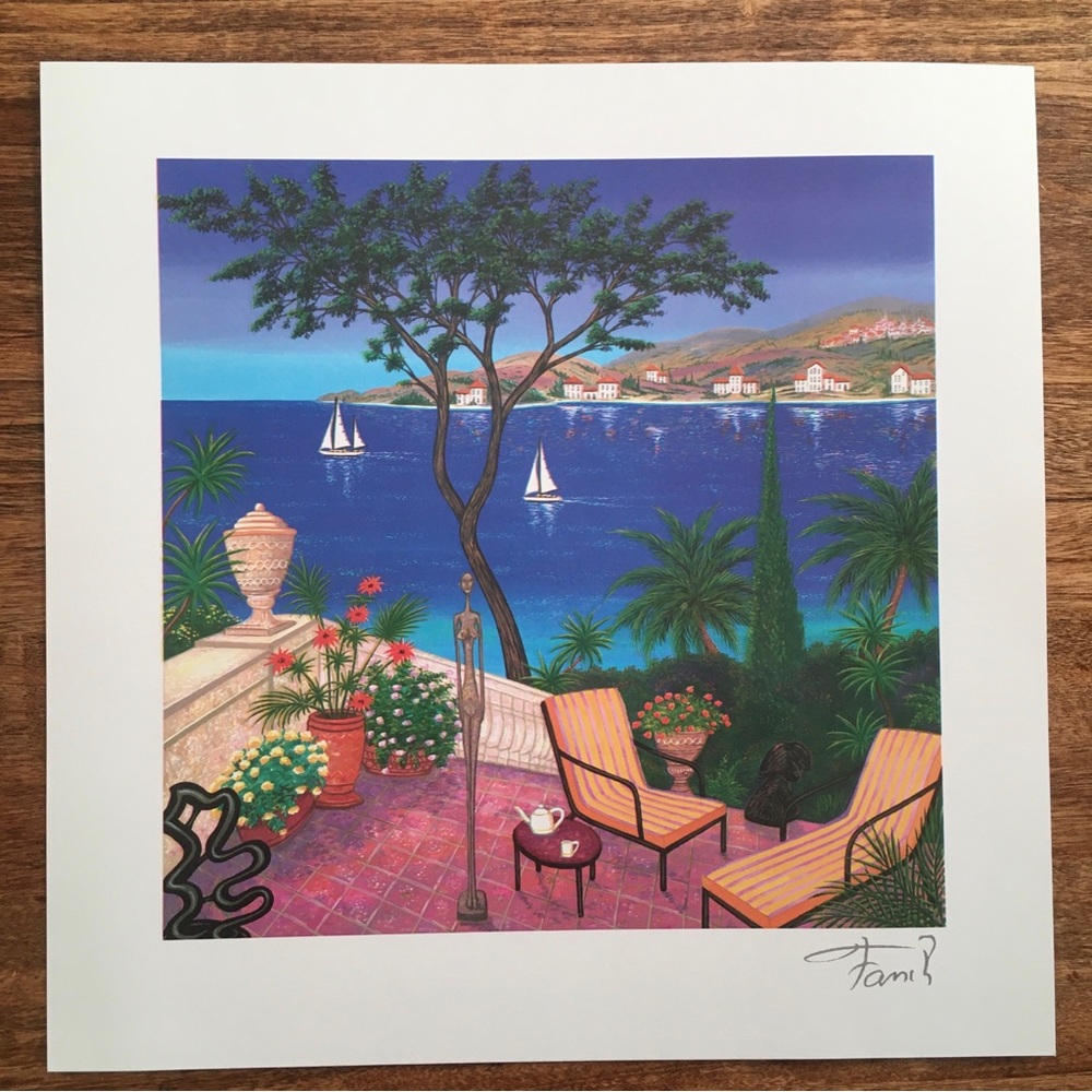 Park West 7” x 7” Seriolithograph Print Fanch Francois Ledan Signed COA